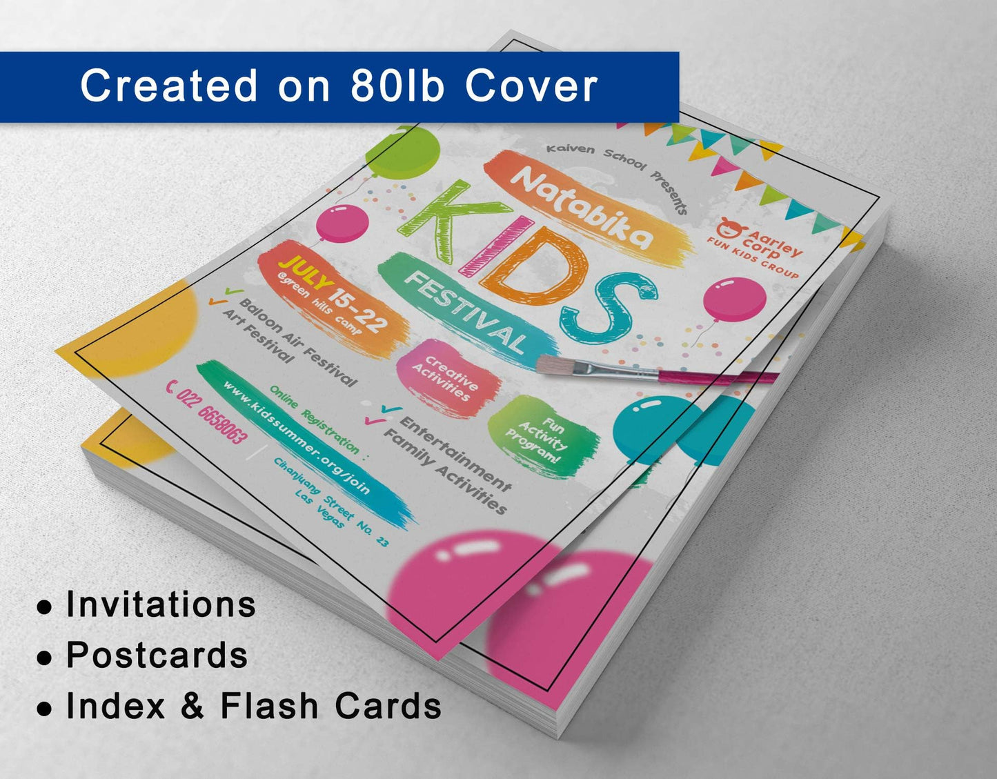 White 5.5x8.5 Heavy Card Stock, 500 Sheets
