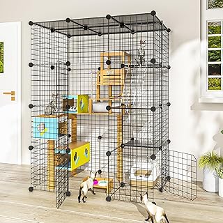 Large Cat Enclosure for 1-3 Cats, Indoor & Outdoor