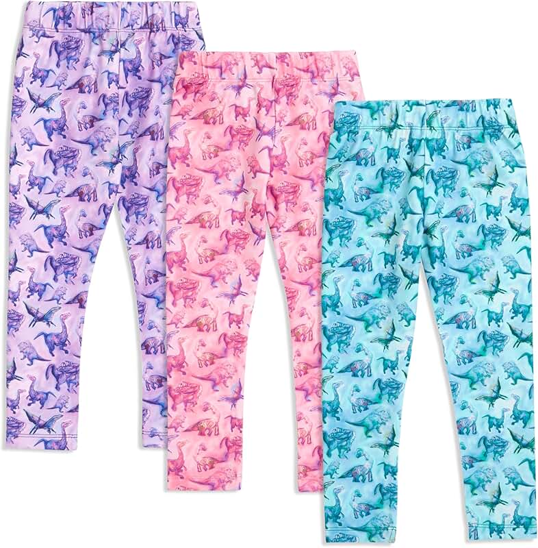 Girls Dinosaur Leggings Pack for Toddlers 2-3T
