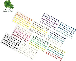 60 Self-Adhesive Matte Enamel Dots Sheets Pack of 10