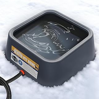Large Heated Water Bowl for Pets and Poultry