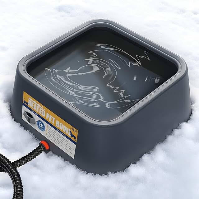 Large Heated Water Bowl for Pets and Poultry