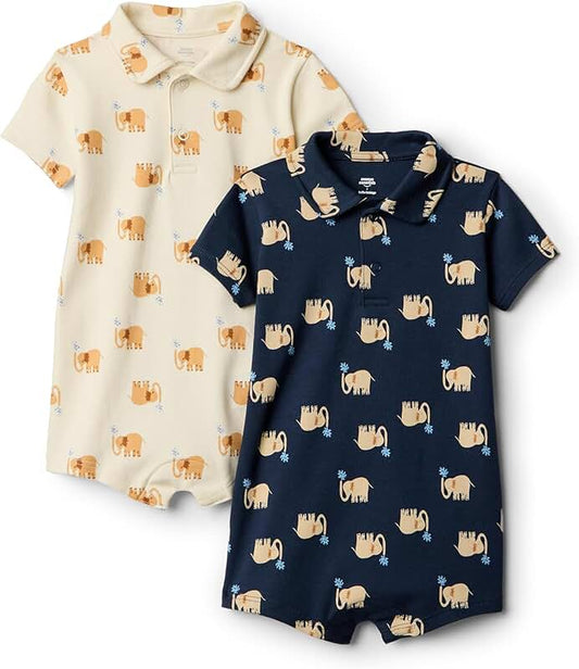 Baby Boys' Short Sleeve Romper Pack of 2