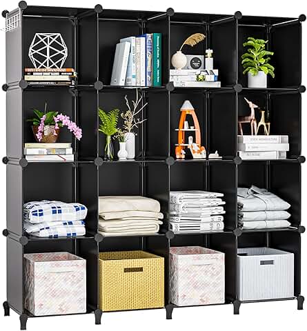 16-Cubby Closet and Book Storage Organizer