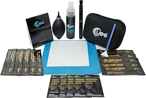 21-in-1 Camera Cleaning Kit with Swabs, Cloths, and Tools