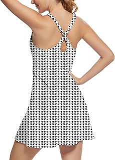 Women’s Athletic Tennis Dress with Shorts and Pockets