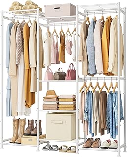 Portable 4-Space Wardrobe Closet Organizer in White