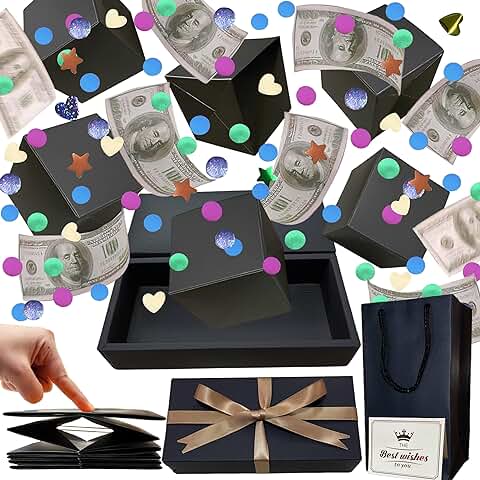 DIY Folding Surprise Gift Box with Confetti
