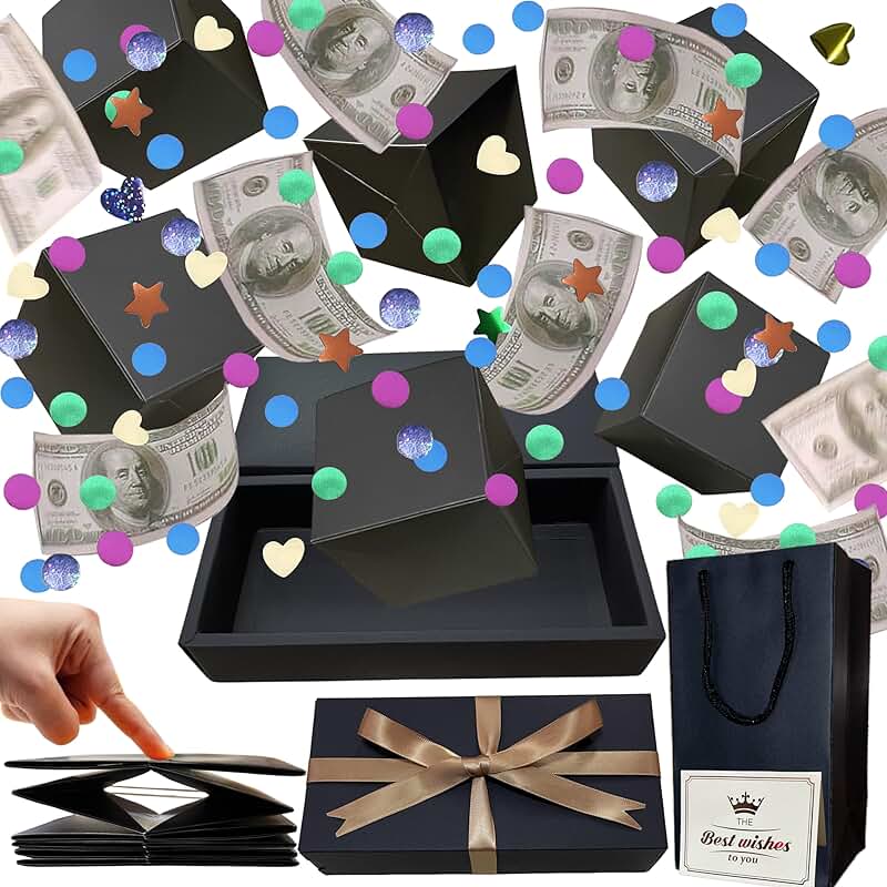 DIY Folding Surprise Gift Box with Confetti