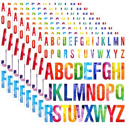 416 Large Self-Adhesive Letter Stickers for Crafts and Decor