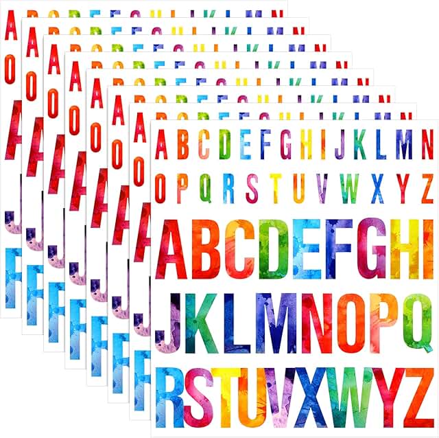 416 Large Self-Adhesive Letter Stickers for Crafts and Decor