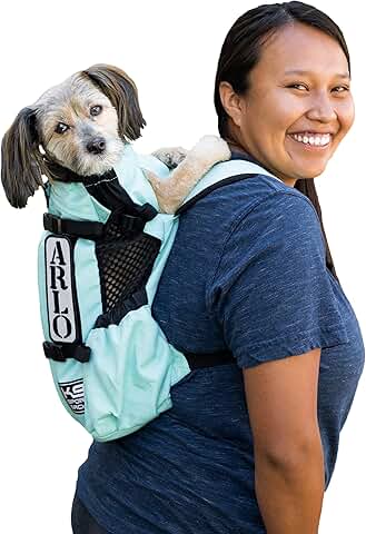 Large Summer Mint Dog Backpack for Walks and Hikes