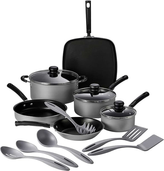 Set of 6 Wooden Cooking Spoons with Storage Barrel