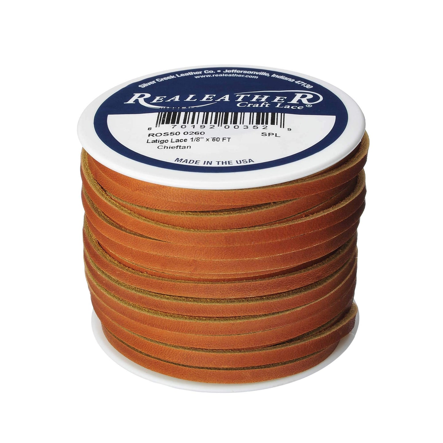 1/8" x 50' Leather Latigo Lace Spool