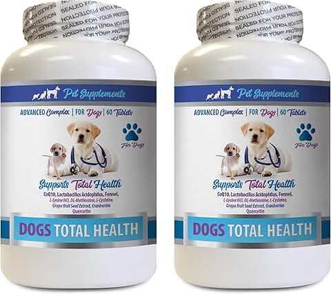 Dog Dental and Health Support Treats, 2 Bottles