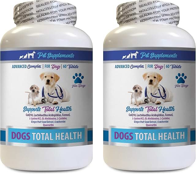 Dog Dental and Health Support Treats, 2 Bottles
