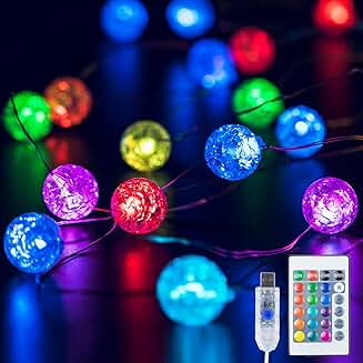 Colorful 10ft USB String Lights with Remote