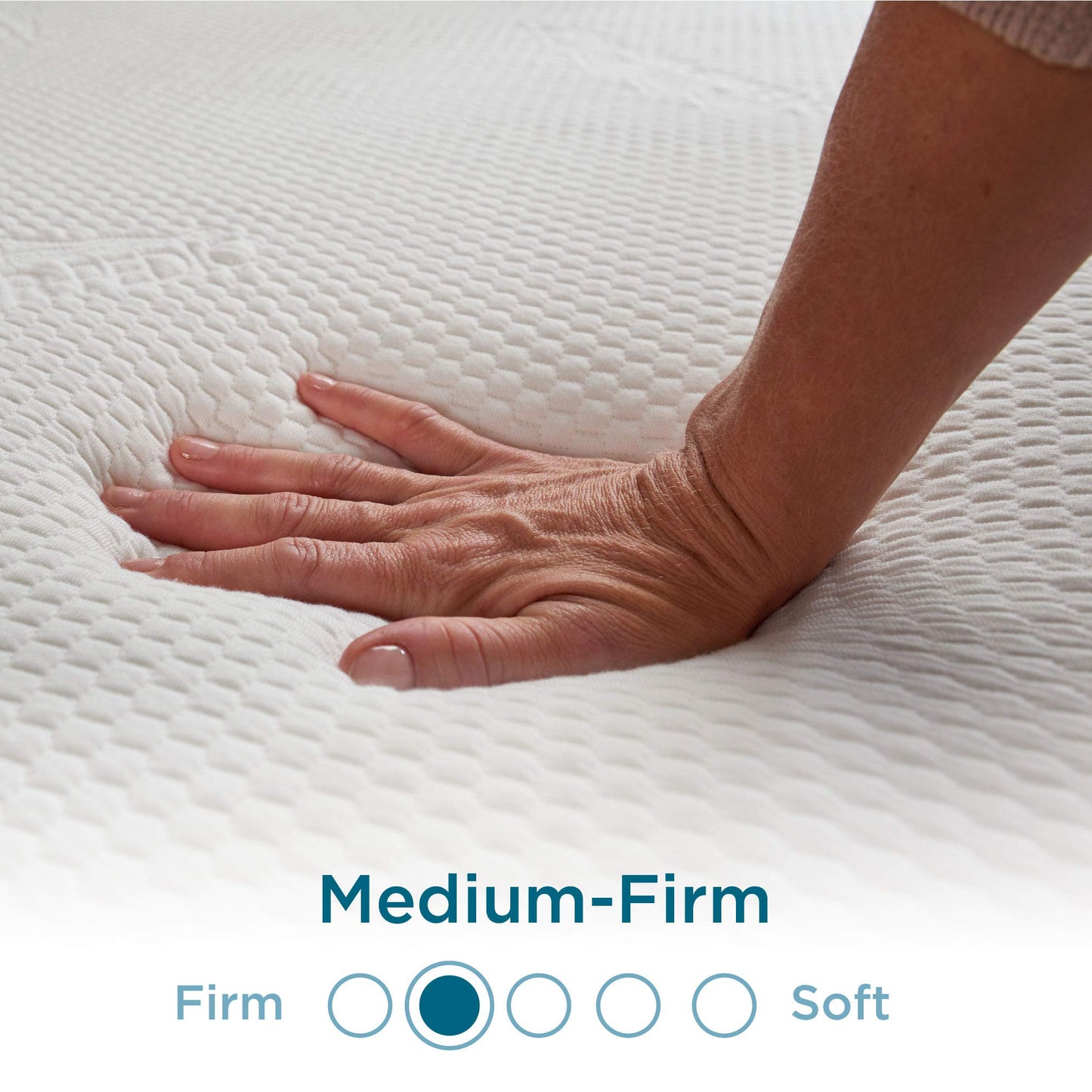 TEMPUR Supreme 3-Inch Mattress Topper, Medium Firm, Queen, White
