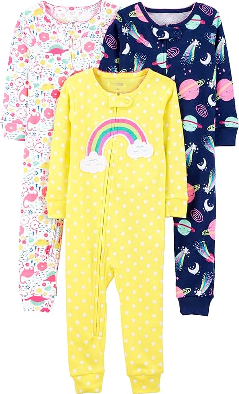 Kids' 3-Pack Comfortable Cotton Pajamas