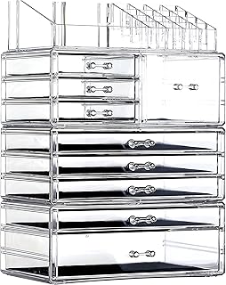 Acrylic Makeup Organizer with 9 Drawers