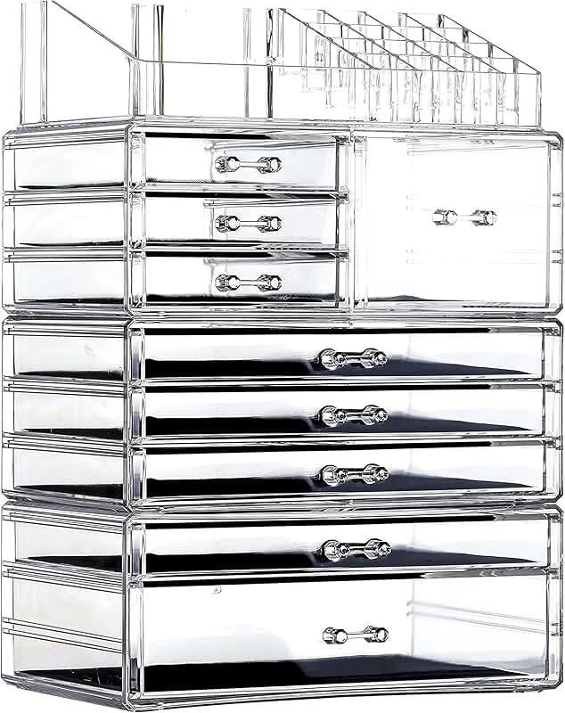 Acrylic Makeup Organizer with 9 Drawers