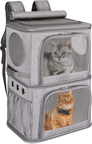Large 2-in-1 Pet Backpack for Small Cats and Dogs