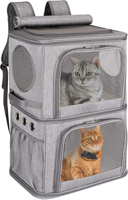 Large 2-in-1 Pet Backpack for Small Cats and Dogs