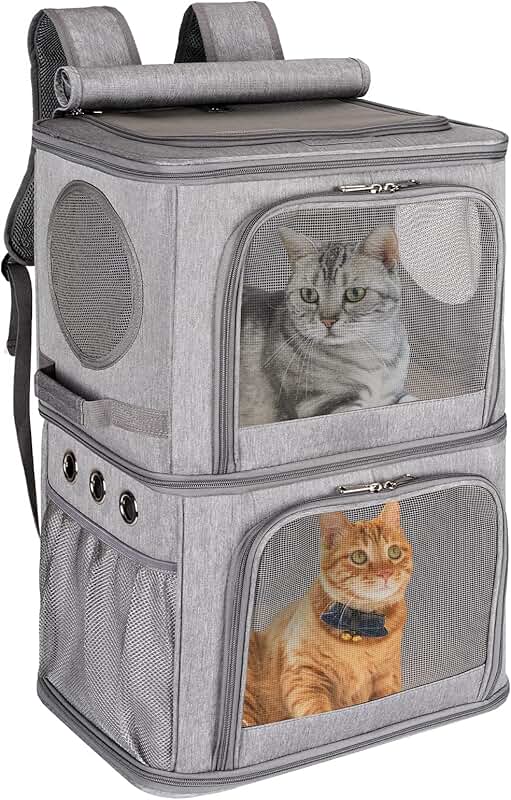 Large 2-in-1 Pet Backpack for Small Cats and Dogs