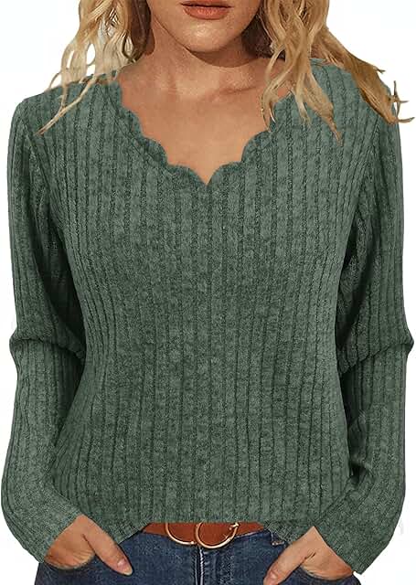 Casual Women's Long Sleeve V-Neck Lightweight Sweater
