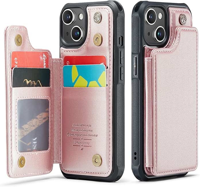 iPhone 13 Wallet Case with Card Holder and RFID Blocking