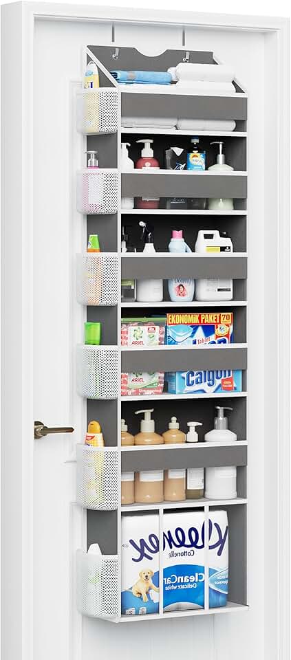 Heavy Duty 6-Shelf Over-the-Door Organizer for Bedroom Bathroom Nursery