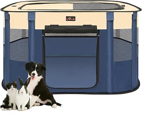 Foldable Dog and Pet Playpen for Indoor and Outdoor Use