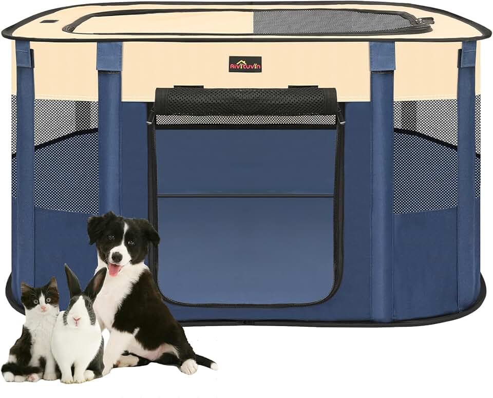 Foldable Dog and Pet Playpen for Indoor and Outdoor Use
