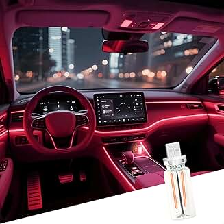 Red USB LED Car Night Light with Touch Control