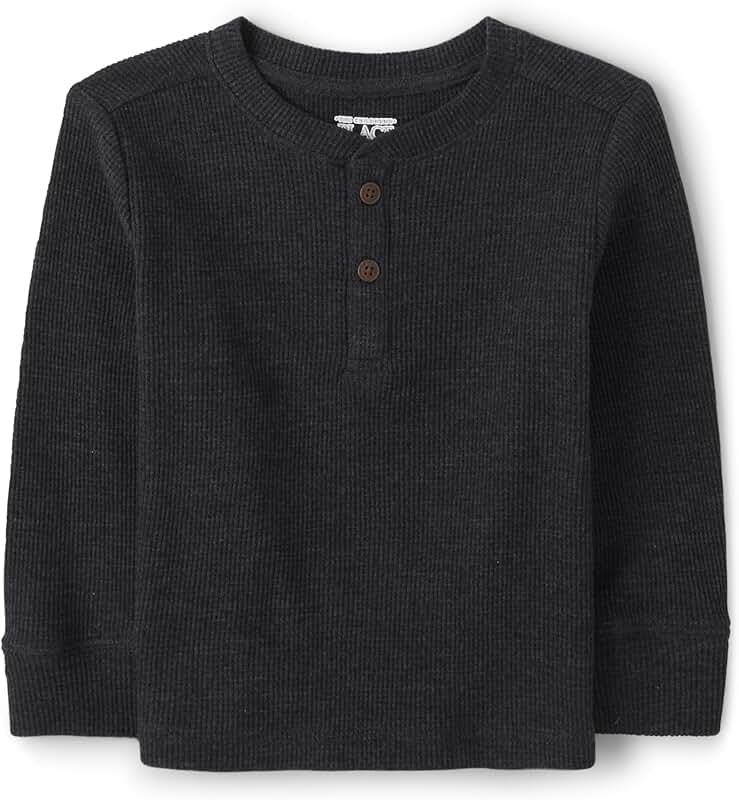 Baby Boys' Long Sleeve Thermal Henley Shirt