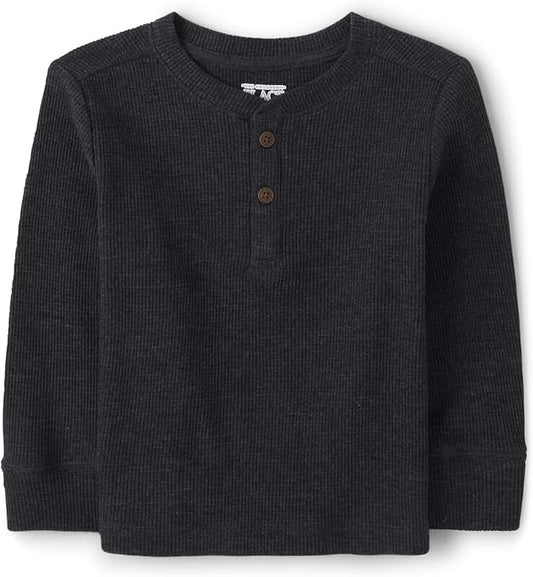 Baby Boys' Long Sleeve Thermal Henley Shirt