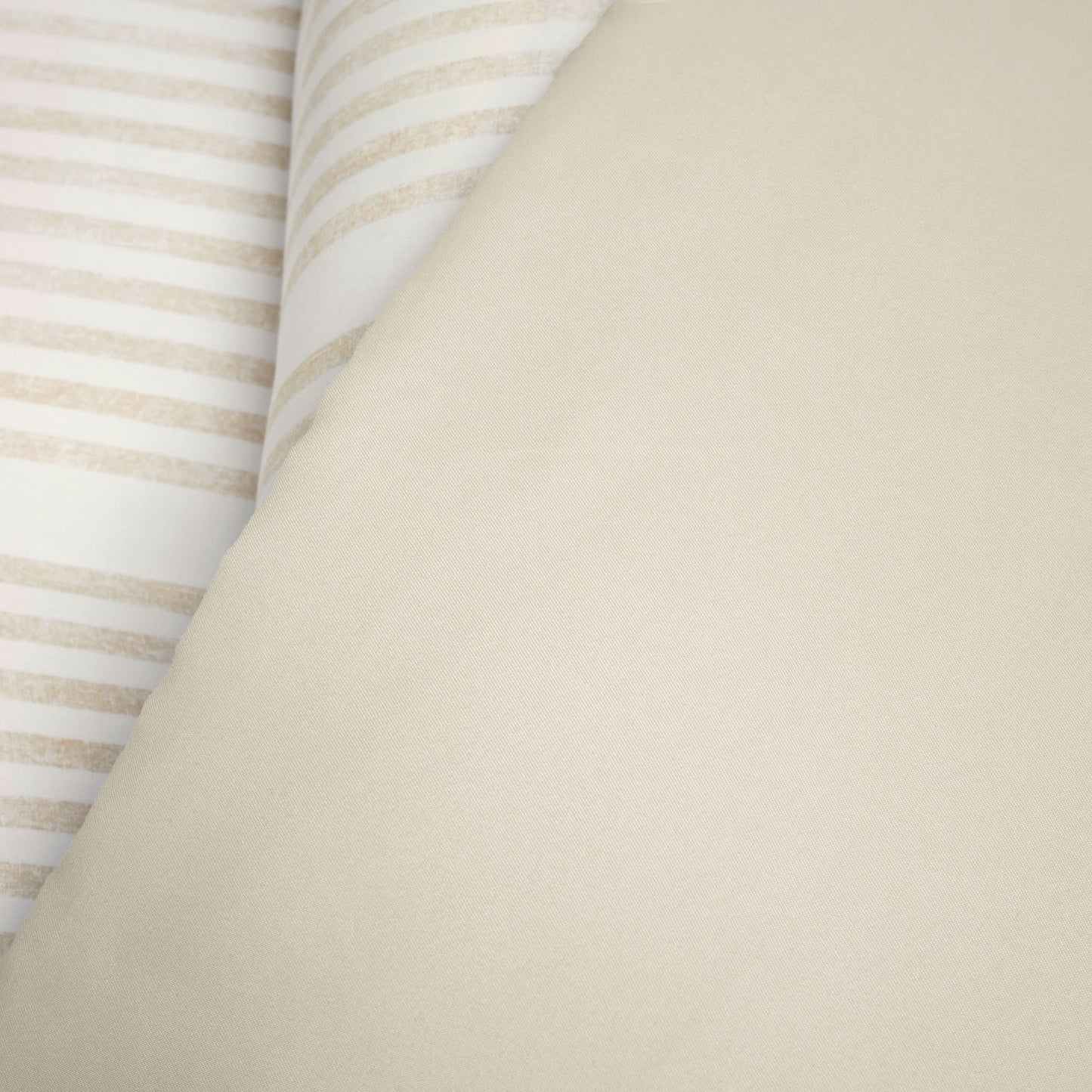 Farmhouse Drew Stripe Silver-Infused 5 Piece Comforter Set, Full/Queen, Neutral