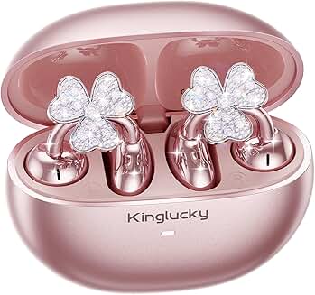 Jewelry-Inspired Clip-On Earbuds with Shamrock Design