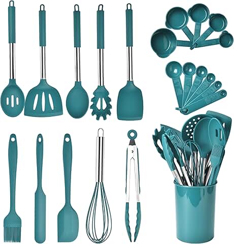 24-Piece Heat-Resistant Silicone Cooking Utensil Set