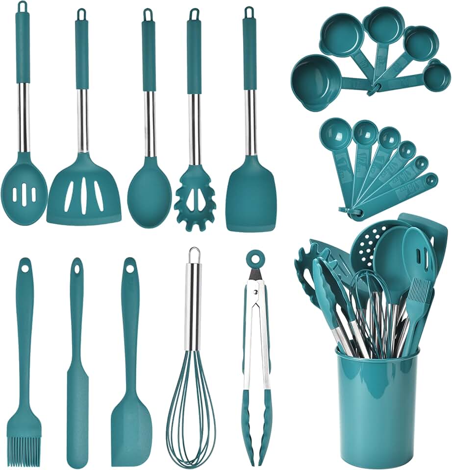 24-Piece Heat-Resistant Silicone Cooking Utensil Set