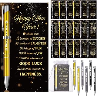 Happy New Year Gift Set with Pens Cards and Bag