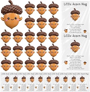 50 Sets Pocket Hug Thanksgiving Party Favors with Acorn Cards