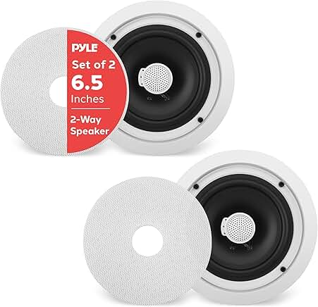 Pair of 6.5-inch in-wall/in-ceiling midbass speakers