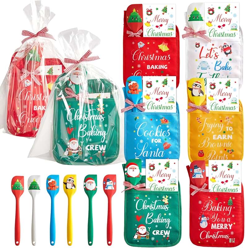 25 Christmas Pot Holders with Spatula and Gift Bags