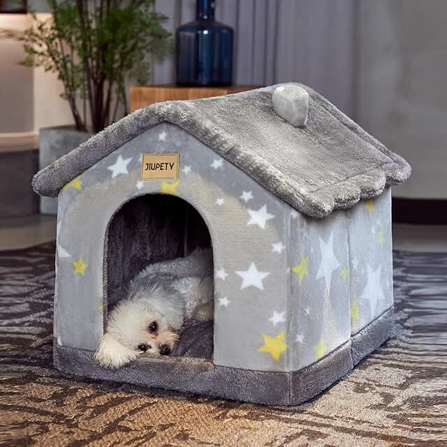 Cute Indoor Dog House with Cover for Small Pets