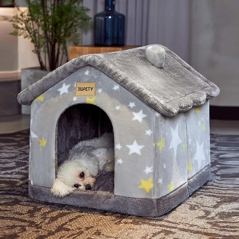 Cute Indoor Dog House with Cover for Small Pets