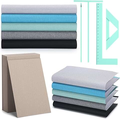 34-Piece Book Binding Cover Kit with Tools and Boards