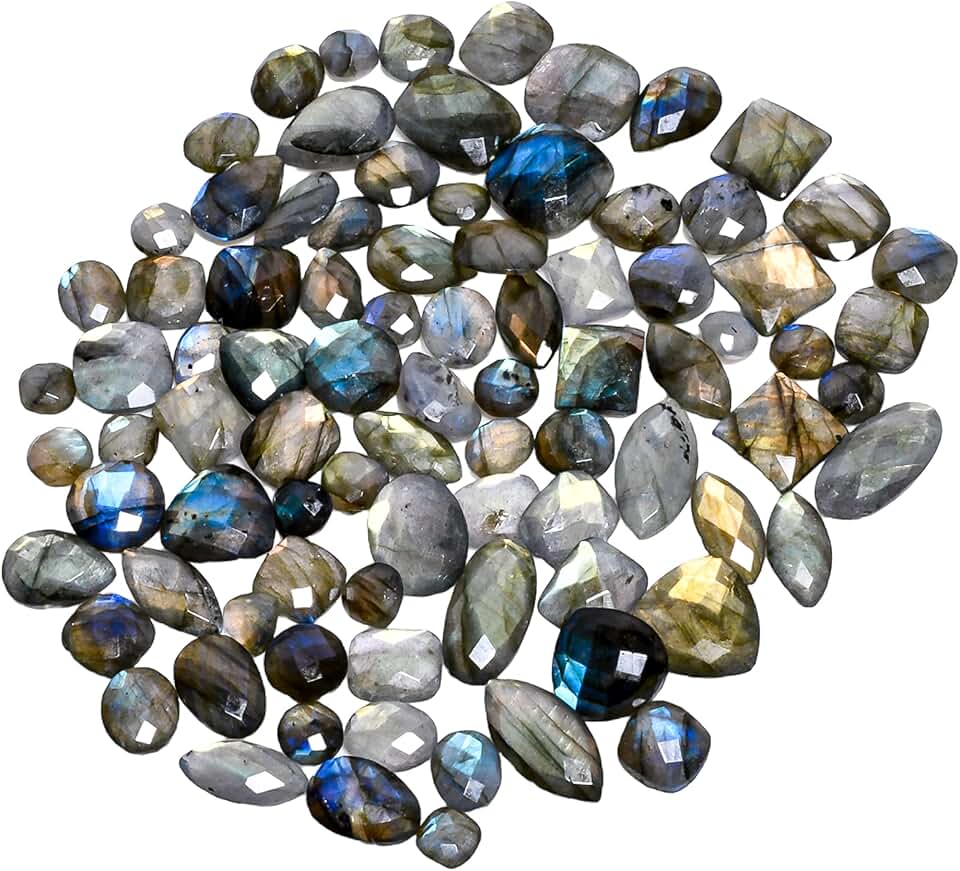 50 Carats Labradorite Gemstone Lot for Jewelry and Decor
