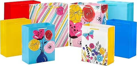 Assorted All Occasion Gift Bags, 8 Pack