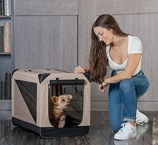Soft foldable crate for dogs, 26 inches